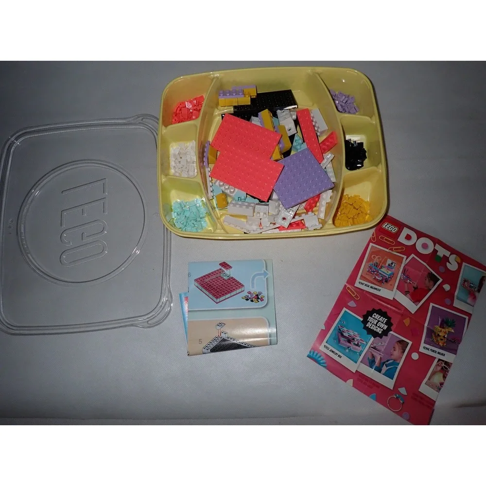 LEGO DOTS Kids Mixed Building Set with Storage Tray and Instructions